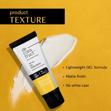 Deconstruct Skincare: Lightweight Gel Sunscreen-SPF 55+ | PA+++ (50 gm)
