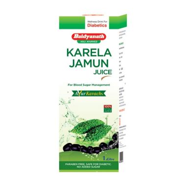 Baidyanath: Karela Jamun Juice - All Natural| No Sugar| Maintain Healthy Sugar Levels - 1L