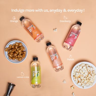 Polka Pop: Orange Sparkling Water - Pack of 24 (350ml Each)