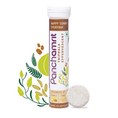 Panchamrit: Triphala Lime Flavour Effervescent Tablets - 20 Tablets