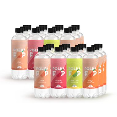 Polka Pop: Assorted Flavours - Pack of 24 (350ml Each)