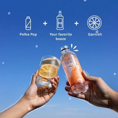 Polka Pop: Orange Sparkling Water - Pack of 12 (350ml Each)