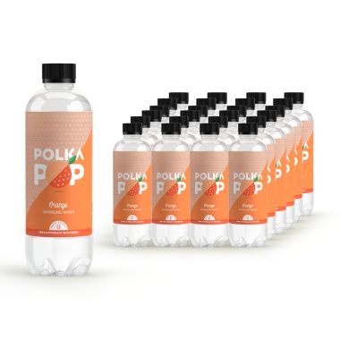 Polka Pop: Orange Sparkling Water - Pack of 12 (350ml Each)