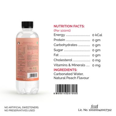 Polka Pop: Peach Sparkling Water - Pack of 24 (350ml Each)