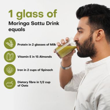 anveshan: Moringa Sattu Drink Mix- 300gm