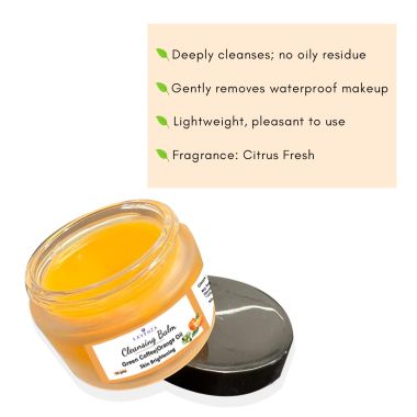 Lavenza: Cleansing Balm (Citrus Mist) - Makeup Remover + Daily Face Wash with Orange oil & Green Coffee - 50 gm