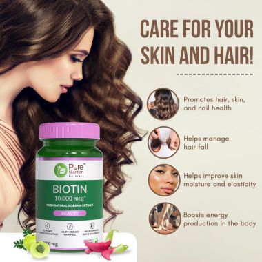 Pure Nutrition: Biotin 10000mcg - 60 Tablets