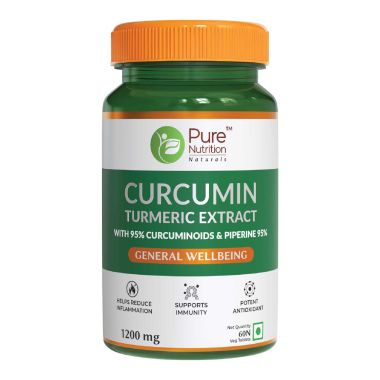 Pure Nutrition: Curcumin Turmeric Extract Tablets with Piperine - 60 Tablets