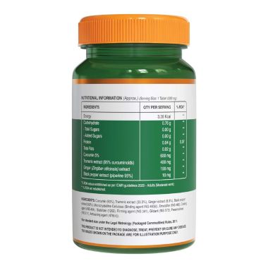 Pure Nutrition: Curcumin Turmeric Extract Tablets with Piperine - 60 Tablets