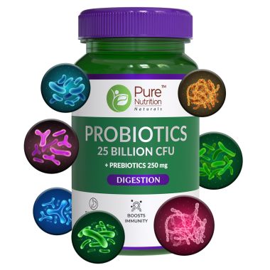 Pure Nutrition: Probiotics 25 Billion CFU with Prebiotics 250mg - 60 Capsules