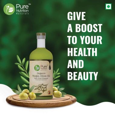 Pure Nutrition: Cold Pressed Raw Virgin Olive Oil - Glass Bottle 500ml