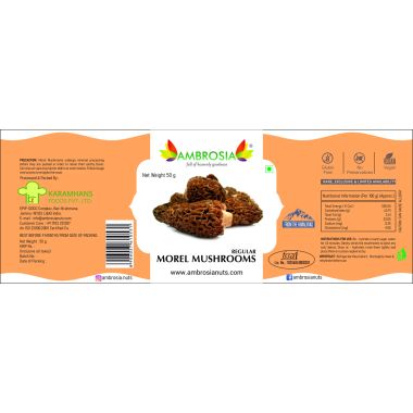 Ambrosia: Dried Morel Mushrooms Regular- 50g