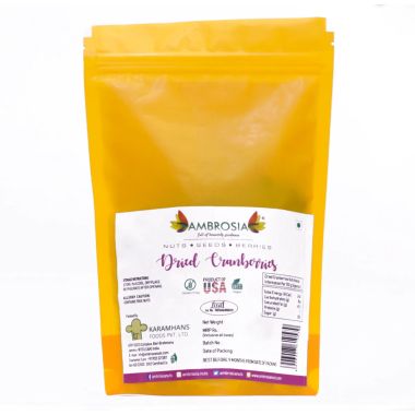 Ambrosia: Dried Cranberry- 250gm