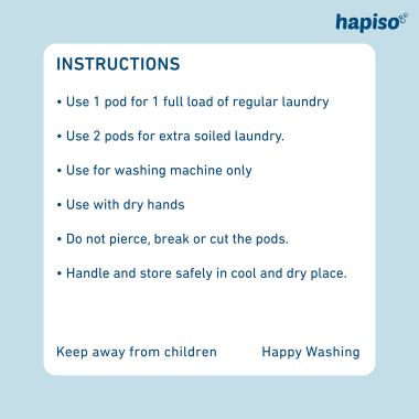 Hapiso: Fragrance Free Laundry Pods - Combo (Pack of 30 Pods)