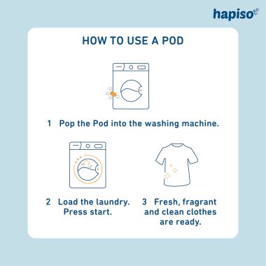 Hapiso: Fragrance Free Laundry Pods - Combo (Pack of 30 Pods)