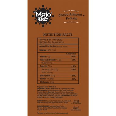 MOJO BAR: Choco Almond Bar + Protein - Pack of 15