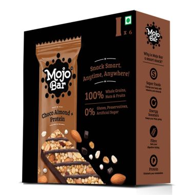 MOJO BAR: Choco Almond Bar + Protein - Pack of 6