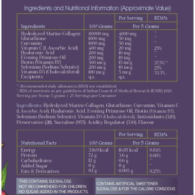 INJA Wellness: Beauty Collagen for Skin, Hair & Nails - Lychee Flavour - 125gm
