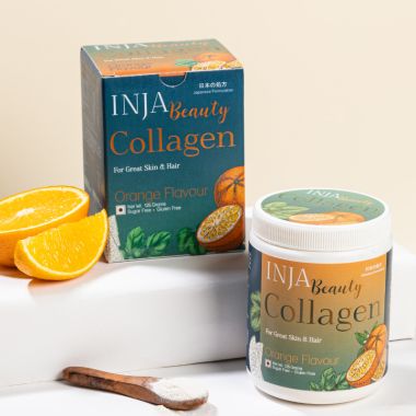 INJA Wellness: Beauty Collagen for Skin, Hair & Nails - Orange Flavour - 125gm