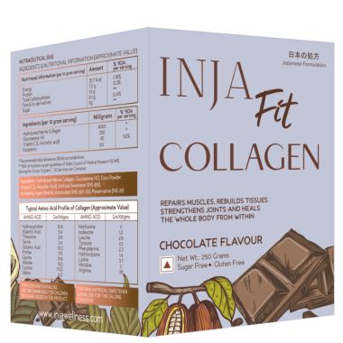 INJA Wellness: Fit Marine Collagen For Skin, Joints And Muscles - Chocolate...