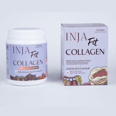 INJA Wellness: Fit Marine Collagen For Skin, Joints And Muscles - Chocolate Flavour - 250gm