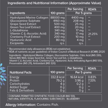INJA Wellness: Life Collagen - Blueberry Flavour - 150gm