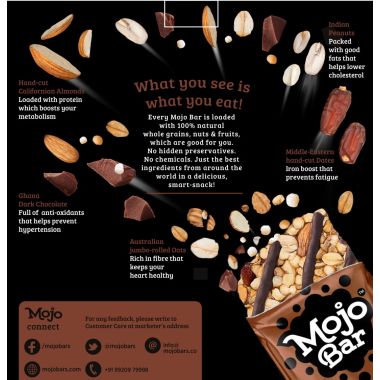MOJO BAR: Choco Almond Bar + Protein - Pack of 15