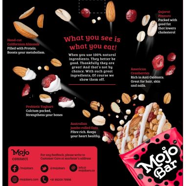 MOJO BAR: Yoghurt Berry + Antioxidants - Pack of 6