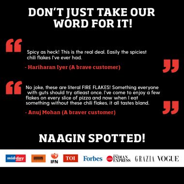 NAAGIN: Fire Flakes - Roasted Bhut Jolokia Chilli Flakes - 32gm