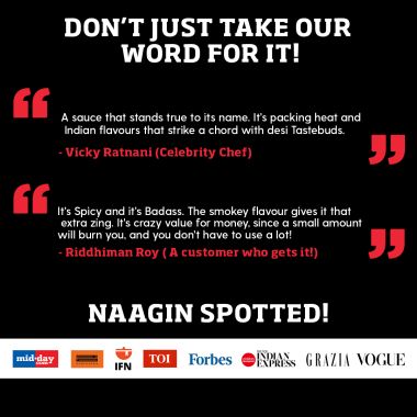 NAAGIN: Indian Hot Chilli Extra Spicy Sauce - Smoky Bhoot - 230gm