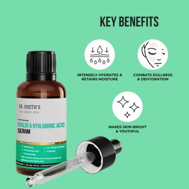 Dr. Sheth's: Haldi & Hyaluronic Acid Serum - 30ml
