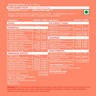 Wellbeing Nutrition: Slow Multivitamin for Women 50+ - 60 Capsules