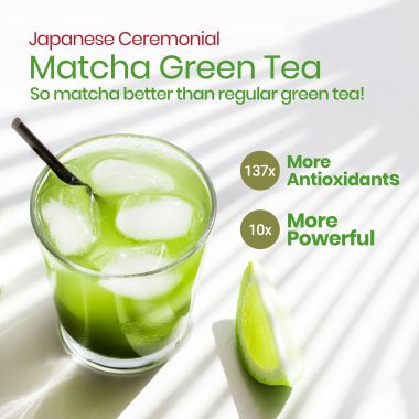 Wellbeing Nutrition: Organic Japanese Ceremonial Matcha Green Tea  - 20 Effervescent Tablets