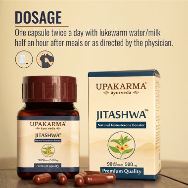 UPAKARMA: Ayurveda Pure Shilajit and Ashwagandha Extract Capsules - Natural Testosterone Booster 500mg - 90 Veggie Capsules