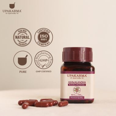 UPAKARMA: Ayurveda Ashwagandha Pure Extract 500 mg - 90 Veggie Capsules