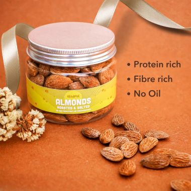 Gladful: Roasted Salted Almonds - Pack of 2 (140gm each)