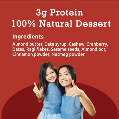 Gladful: Date Nut Squares - Almond and Cranberry - Pack of 8 (20gm each)