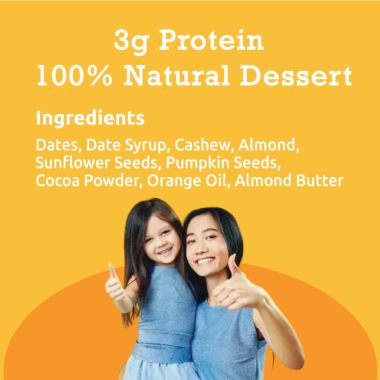 Gladful: Date Nut Squares - Cocoa and Orange - Pack of 8 (20gm each)