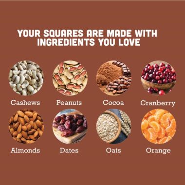 Gladful: Date Nut Squares - Assorted - Pack of 8 (20gm each)