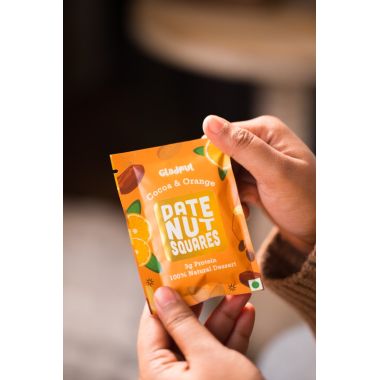 Gladful: Date Nut Squares - Cocoa and Orange - Pack of 8 (20gm each)