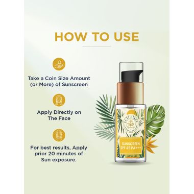 Luxuriate : Vitamin C Sunscreen SPF 45 PA+++ For Unisex - 30ml