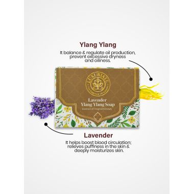 Luxuriate : Lavender Ylang Ylang Essense of Fragrant Beauty Soap Bar for Men and Women- 125 ml