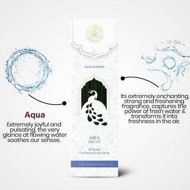 Luxuriate : Aqua Breeze Organic,Natural and Non-Toxic Incense Sticks- Contains 20 Incense Sticks