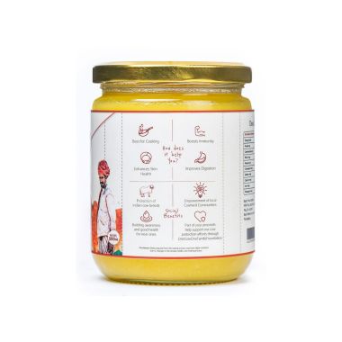 KUDEJ: Desi Gir Cow A2 Ghee - Pack of 2 (500ml each)