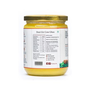 KUDEJ: Desi Gir Cow A2 Ghee - Pack of 2 (500ml each)