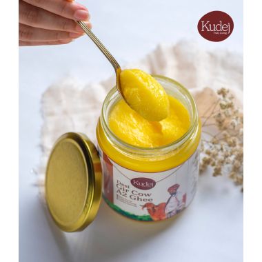 KUDEJ: Desi Gir Cow A2 Ghee - Pack of 2 (500ml each)