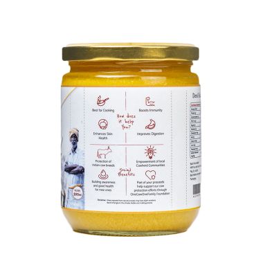 KUDEJ: Desi Hallikar Cow A2 Ghee - 500ml