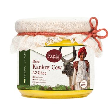 KUDEJ: Desi Kankrej Cow A2 Ghee - 250ml