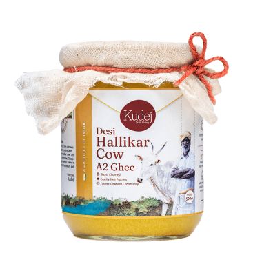 KUDEJ: Desi Hallikar Cow A2 Ghee - 500ml
