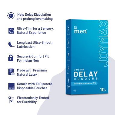 ForMen: JoyMax Ultra Thin Delay Condoms - 10Sachets